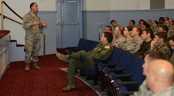 62nd Airlift Wing Commander conducts Commanders Calls